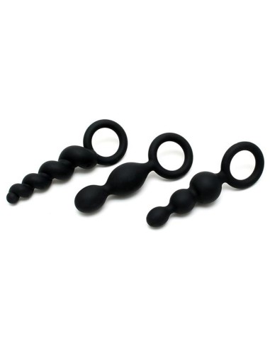 Kit de 3 plugs Silicone Booty Call Satisfyer 9.5 x 2.5cm
