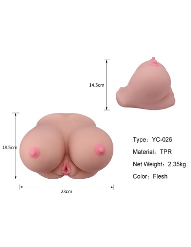 Masturbateur réaliste Tits Fuck Vulve-Anus