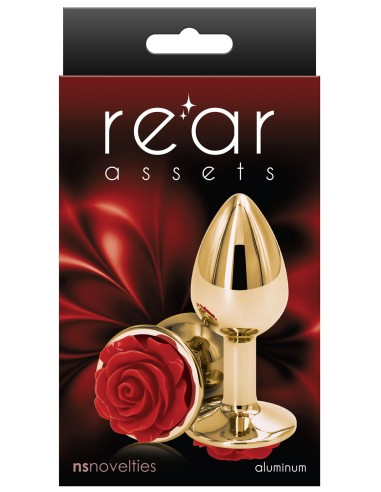 Plug Bijou Rear S 6 x 2.7cm Doré-Rouge