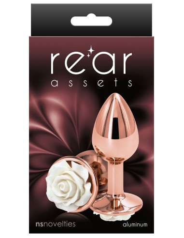 Plug Bijou Rear S 6 x 2.7cm Rose-Blanc
