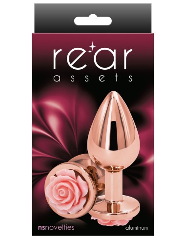 Plug Bijou Rear M 7 x 3.4cm Rose-Rose