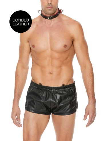 Collier Deluxe Bondage Noir-Rouge