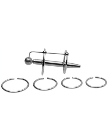 Plug d'urètre percé Longy 8cm - Diamètre 5.5 à 8mm