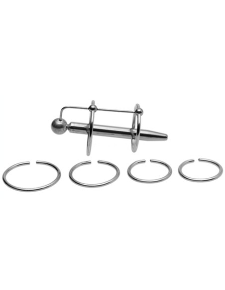 Plug d'urètre percé Longy 8cm - Diamètre 5.5 à 8mm