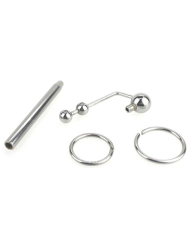 Plug d'urètre percé Longy 8cm - Diamètre 5.5 à 8mm