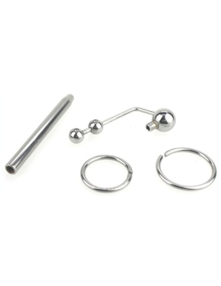 Plug d'urètre percé Longy 8cm - Diamètre 5.5 à 8mm