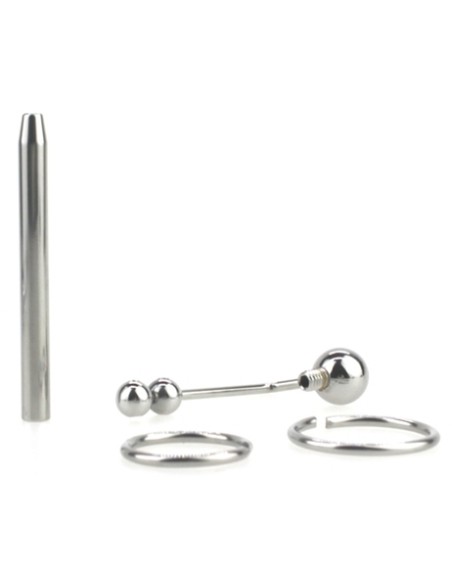 Plug d'urètre percé Longy 8cm - Diamètre 5.5 à 8mm