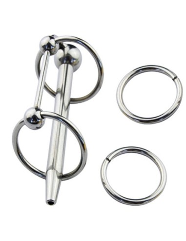 Plug d'urètre percé Longy 8cm - Diamètre 5.5 à 8mm