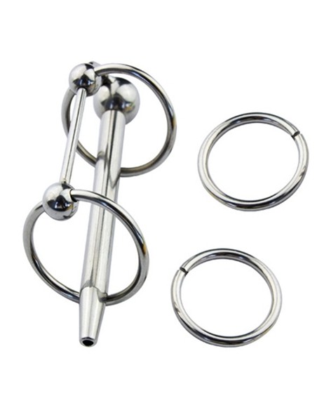 Plug d'urètre percé Longy 8cm - Diamètre 5.5 à 8mm