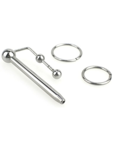 Plug d'urètre percé Longy 8cm - Diamètre 5.5 à 8mm