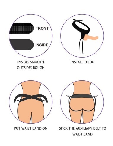 Gode ceinture Easy Strapon 17 x 4cm - Godes Harnais - 7