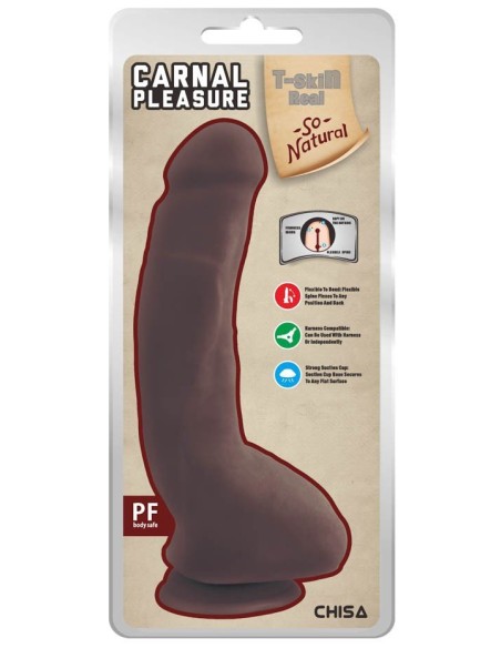 Gode réaliste Carnal Pleasure 16 x 4cm Marron