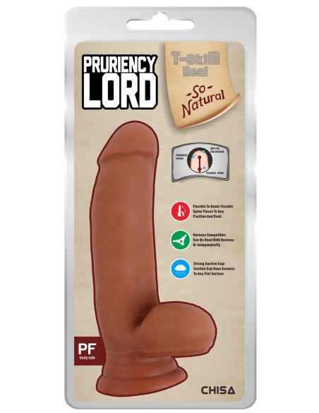 Gode réaliste Pruriency Lord 13 x 4cm Latino