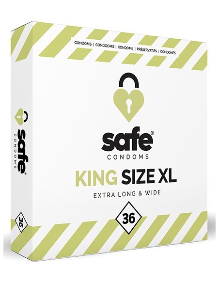 Préservatifs King Size XL SAFE x36 Préservatifs King Size XL SAFE x36