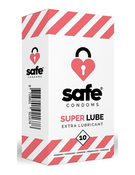 Préservatifs lubrifiés SUPER LUBE Safe x10