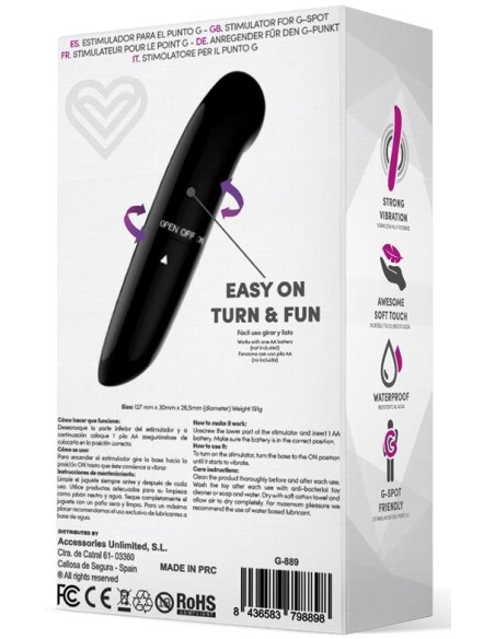 Stimulateur de clitoris Denzel 13 x 2.8cm Noir Stimulateur de clitoris Denzel 13 x 2.8cm Noir