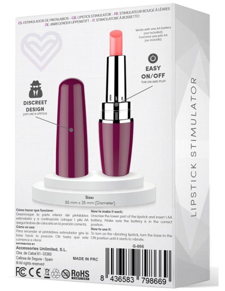 Stimulateur de clitoris Viblips 9.5 x 2.5cm Violet