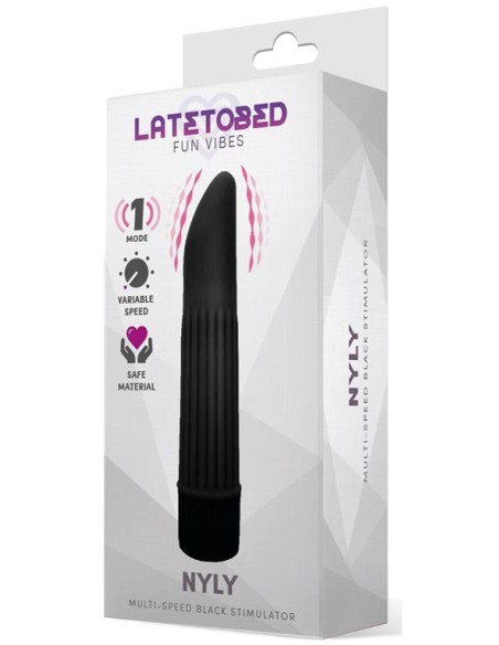 Stimulateur de clitoris Nyly 13 x 2.5cm Noir Stimulateur de clitoris Nyly 13 x 2.5cm Noir