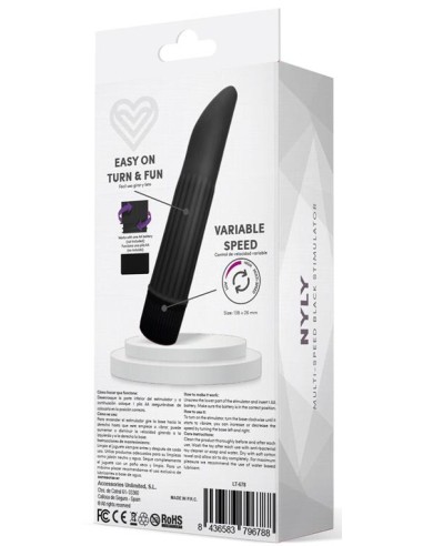 Stimulateur de clitoris Nyly 13 x 2.5cm Noir