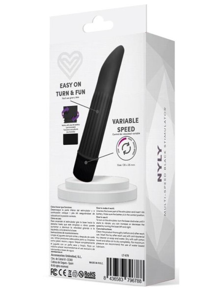 Stimulateur de clitoris Nyly 13 x 2.5cm Noir Stimulateur de clitoris Nyly 13 x 2.5cm Noir