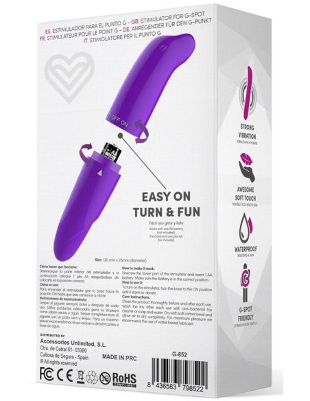 Stimulateur de clitoris Morton 13 x 2.5cm Violet