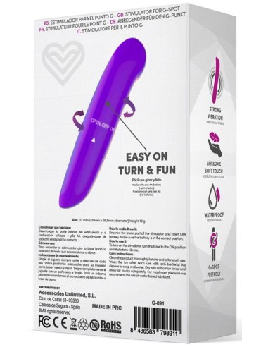 Stimulateur de clitoris Denzel 13 x 2.8cm Violet