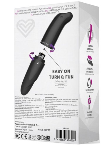 Stimulateur de clitoris Morton 13 x 2.5cm Noir