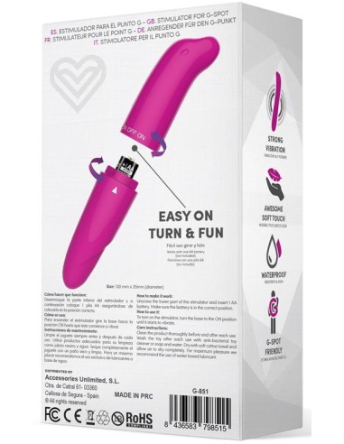 Stimulateur de clitoris Morton 13 x 2.5cm Rose