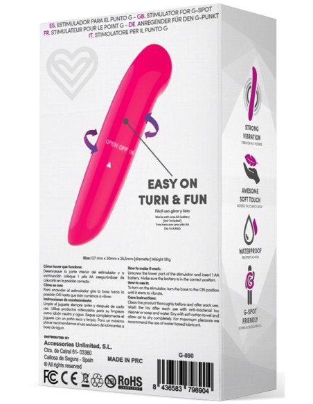 Stimulateur de clitoris Denzel 13 x 2.8cm Rose Stimulateur de clitoris Denzel 13 x 2.8cm Rose
