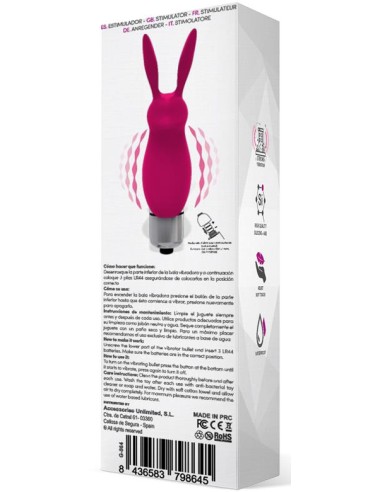 Stimulateur de clitoris Rabbit Hopye 10 x 3cm Rose