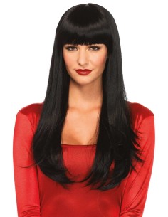 Perruque Cheveux Longs et Raides Noirs