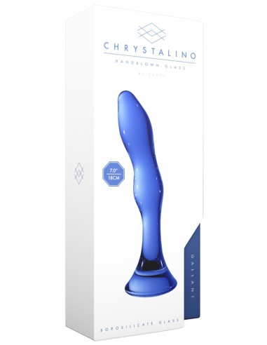 Gode en verre Gallant Bleu 16 x 3.4cm