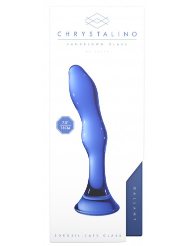 Gode en verre Gallant Bleu 16 x 3.4cm