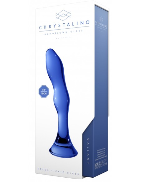 Gode en verre Gallant Bleu 16 x 3.4cm