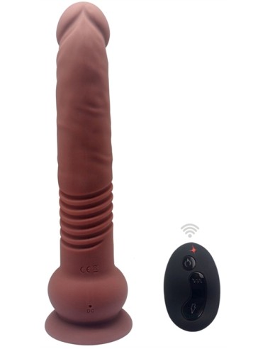 Gode vibrant The Commander 19 x 3.7cm Marron