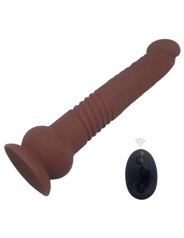 Gode vibrant The Commander 19 x 3.7cm Marron