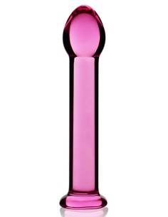 Gode en verre Romande Right 15 x 3.3cm Rose