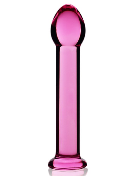 Gode en verre Romande Right 15 x 3.3cm Rose