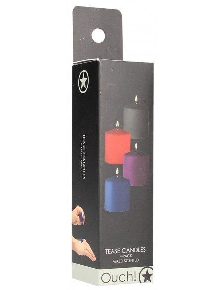 Lot de 4 bougies Tease Candle Parfums variés 24g Lot de 4 bougies Tease Candle Parfums variés 24g