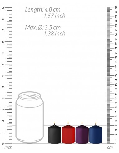 Lot de 4 bougies Tease Candle Parfums variés 24g