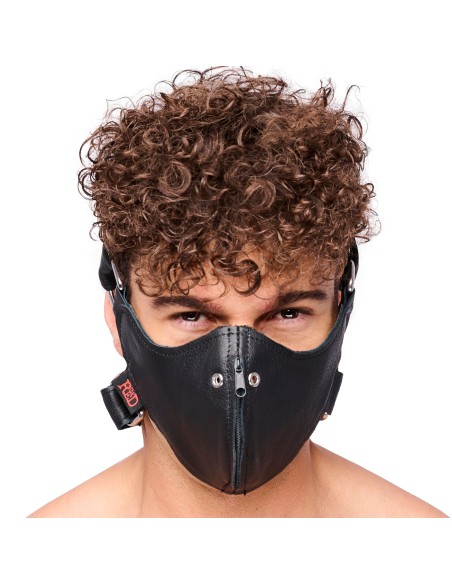 Masque en cuir avec Zip Masque en cuir avec Zip