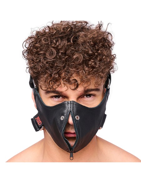 Masque en cuir avec Zip Masque en cuir avec Zip