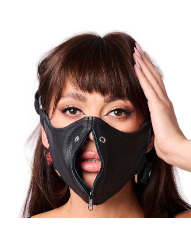 Masque en cuir avec Zip