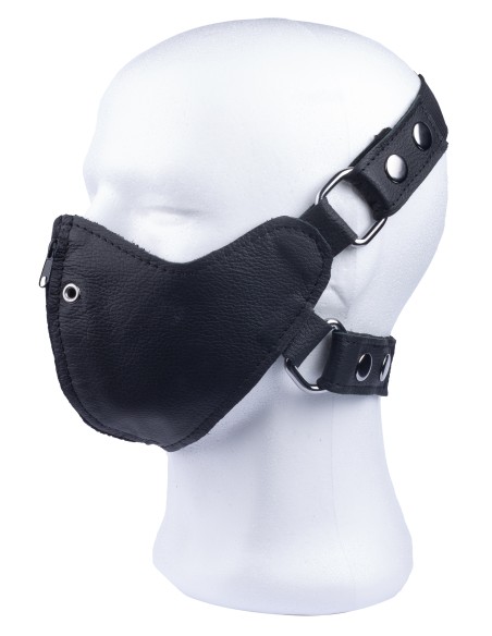 Masque en cuir avec Zip Masque en cuir avec Zip