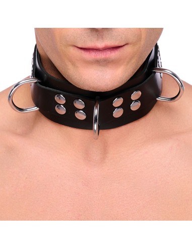 Collier en cuir Ultra Noir