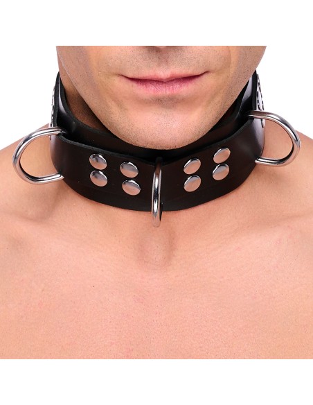 Collier en cuir Ultra Noir