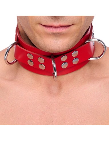 Collier en cuir Ultra Rouge
