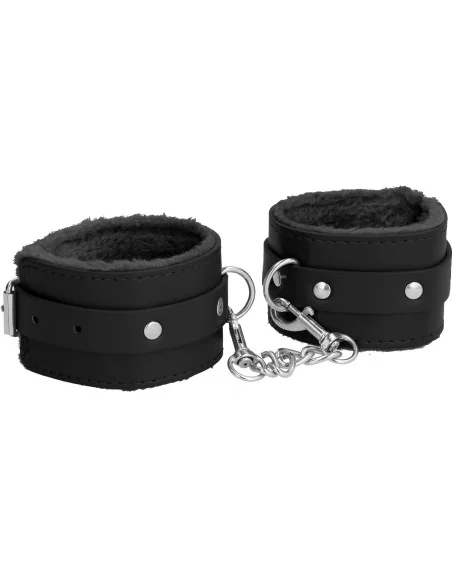 Menottes de chevilles Plush Noir Menottes de chevilles Plush Noir