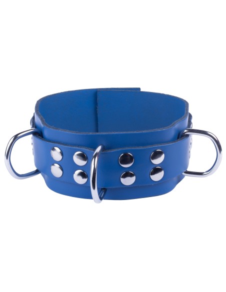 Collier en cuir Ultra Bleu