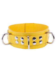 Collier en cuir Ultra Jaune